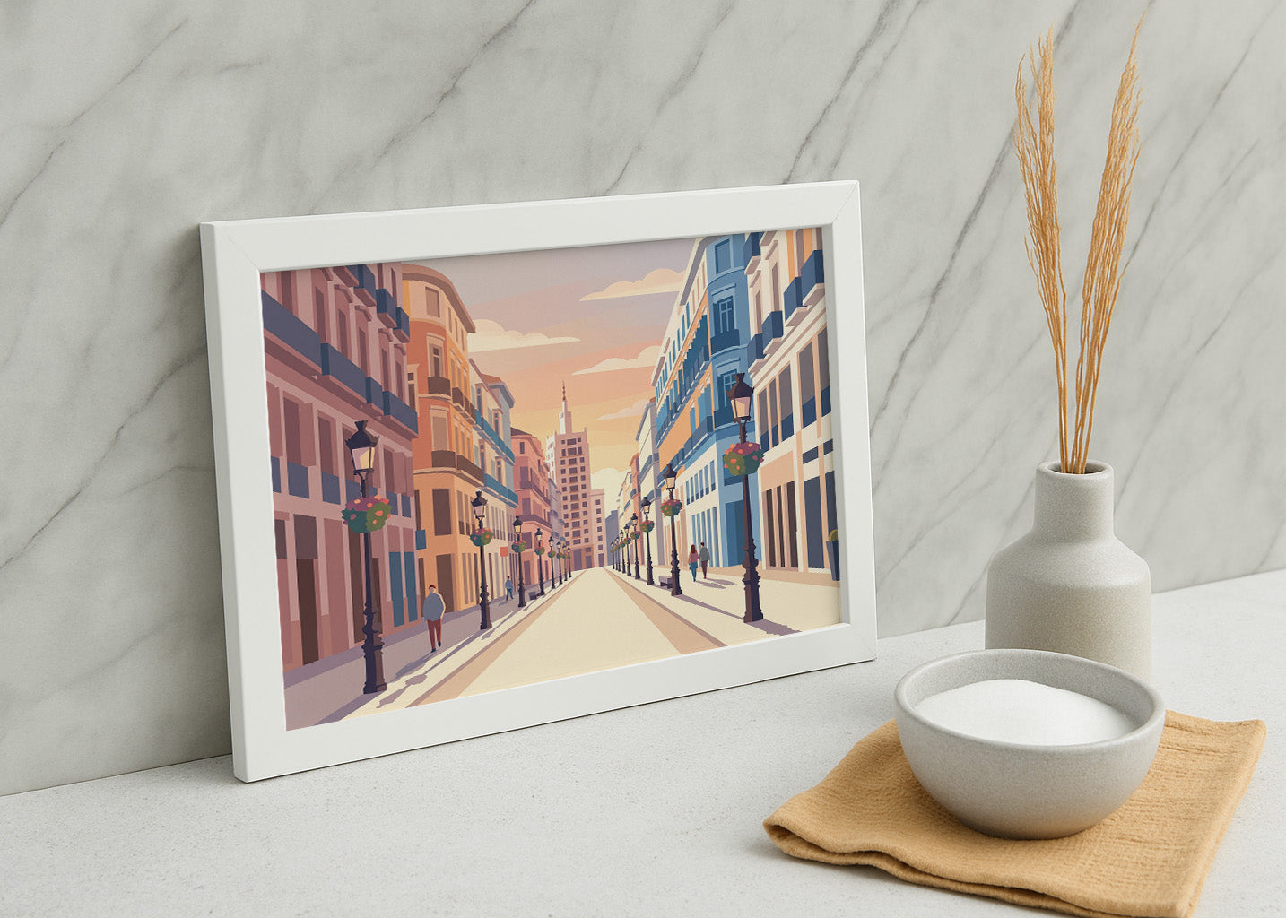 Cuadro Calle Larios - Pastel