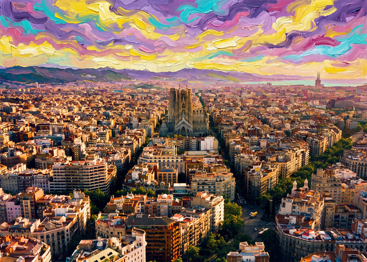 Cuadro Callejero de Barcelona - Fauvista