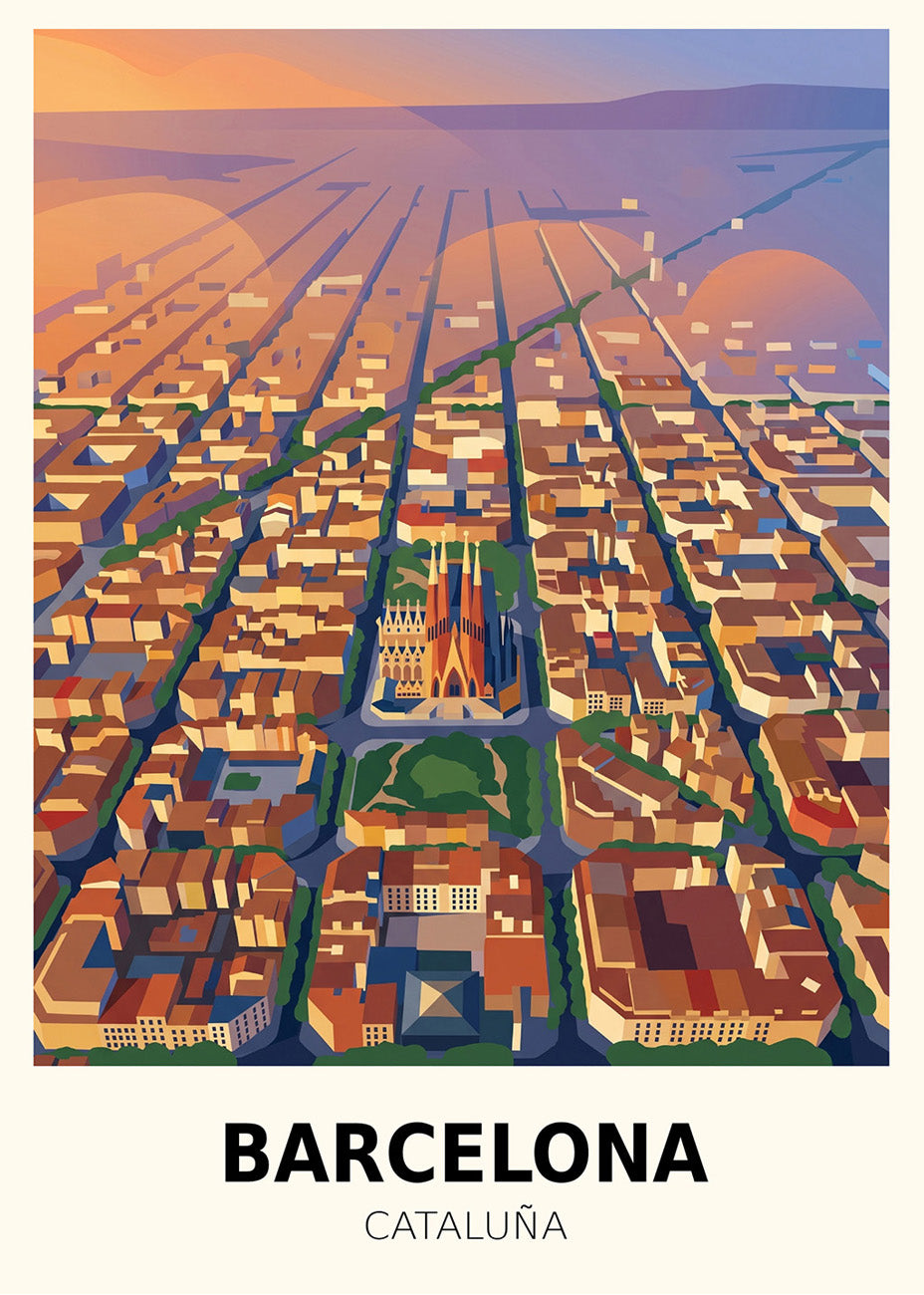 Callejero de Barcelona L'Eixample - Poster