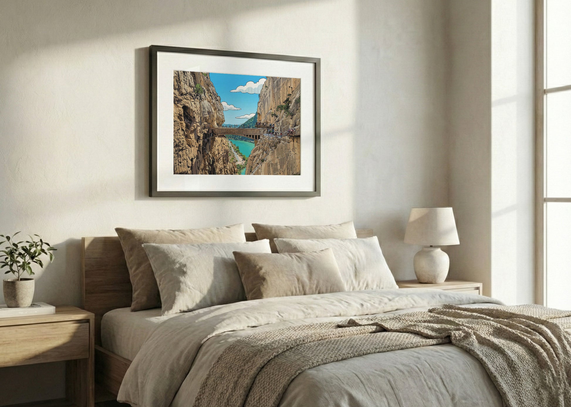 Cuadro Caminito del rey en Málaga - Cómic