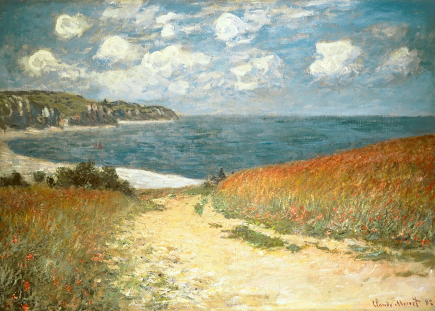 Cuadro ​Camino en el trigo en Pourville (Monet)