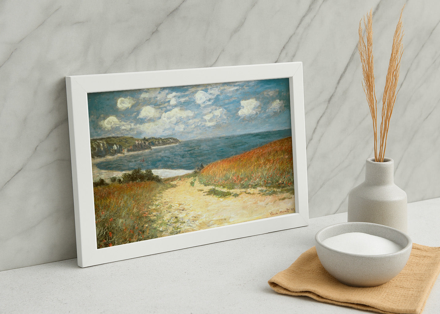 Cuadro ​Camino en el trigo en Pourville (Monet)