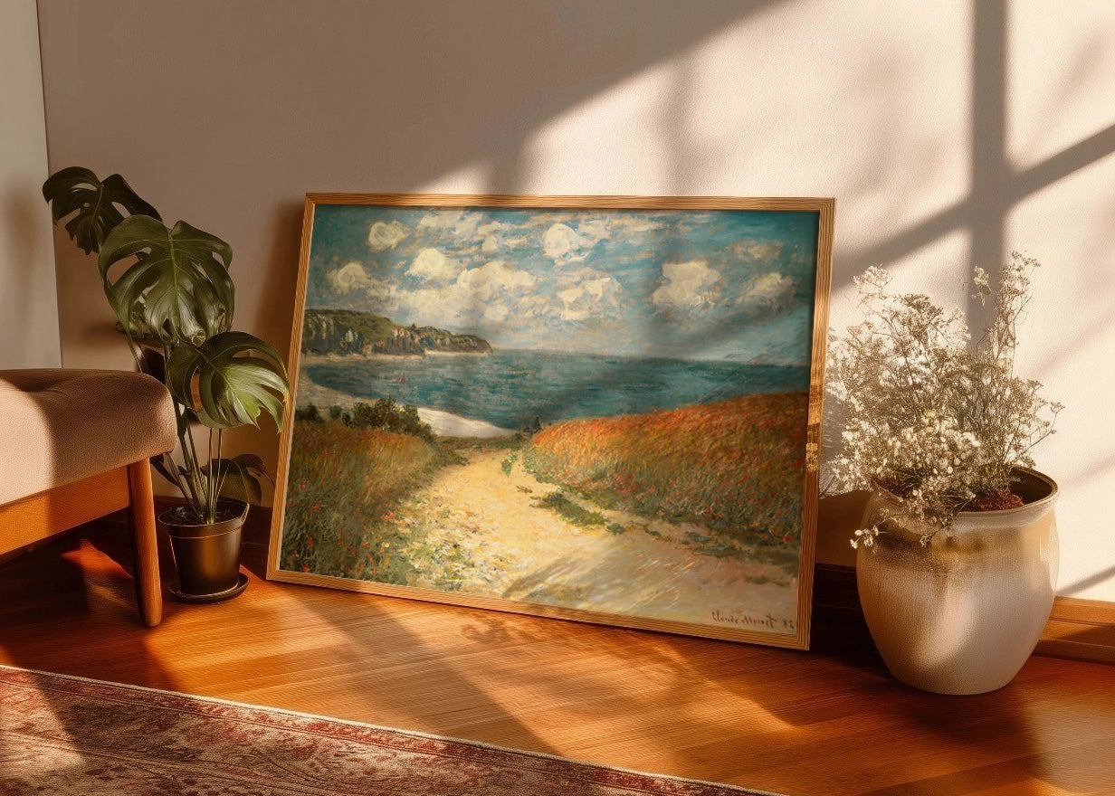 Cuadro ​Camino en el trigo en Pourville (Monet)