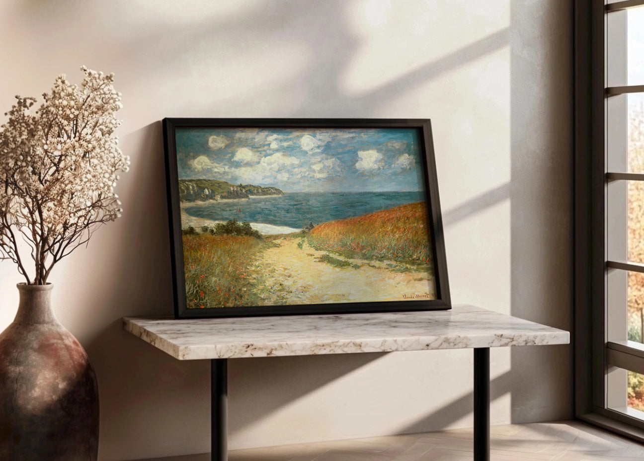 Cuadro ​Camino en el trigo en Pourville (Monet)