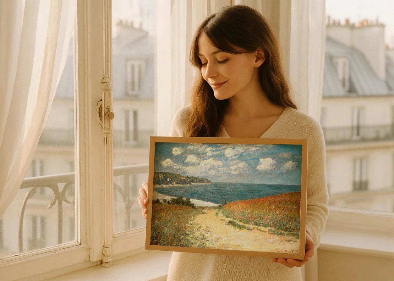 Cuadro ​Camino en el trigo en Pourville (Monet)