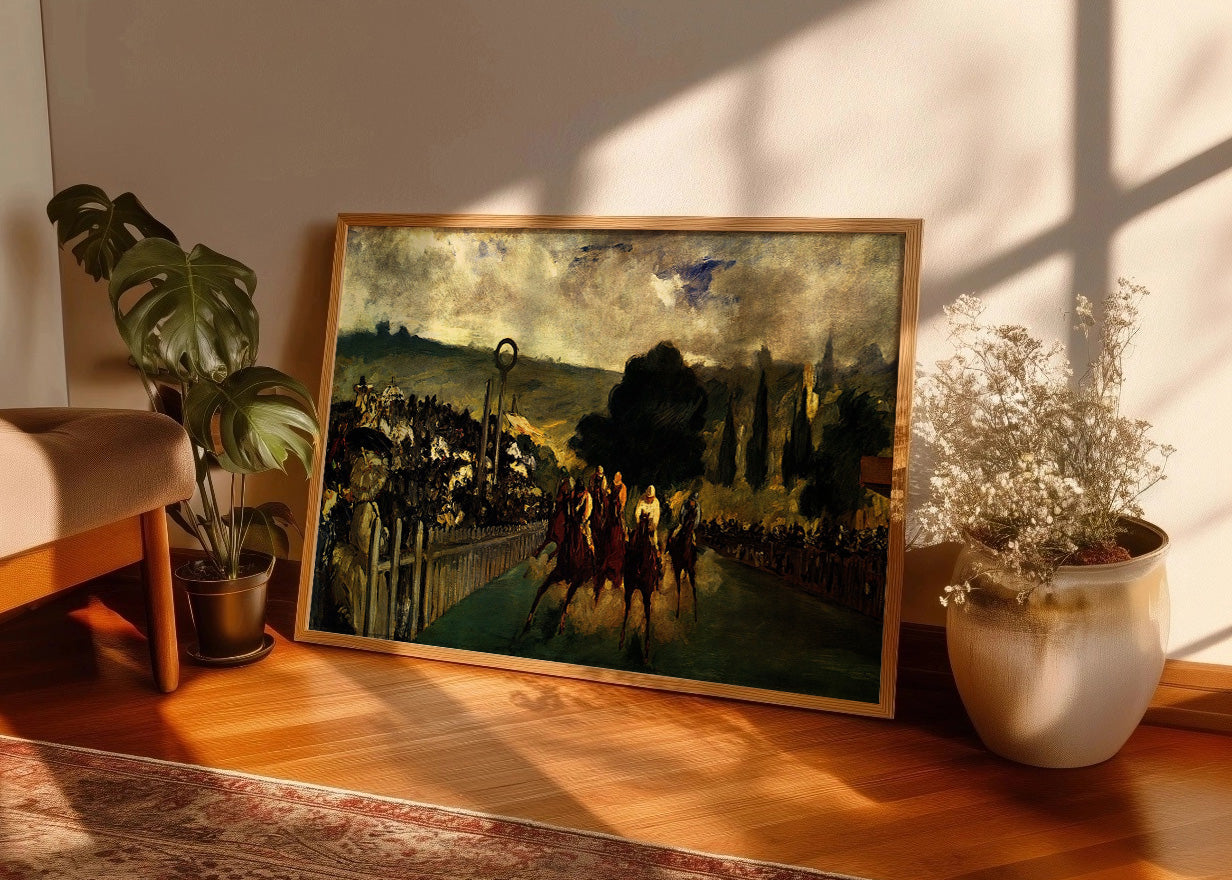 Cuadro ​Carrera de caballos en Longchamp (Edouard Manet)
