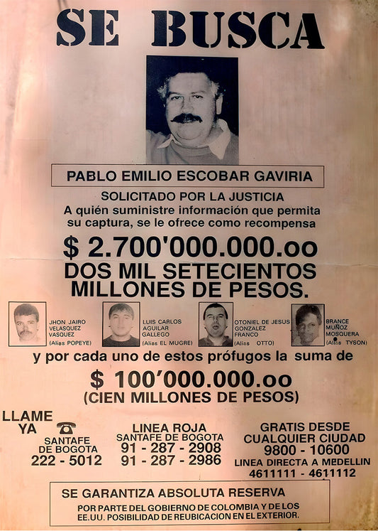 Cuadro ​Se Busca Pablo Escobar