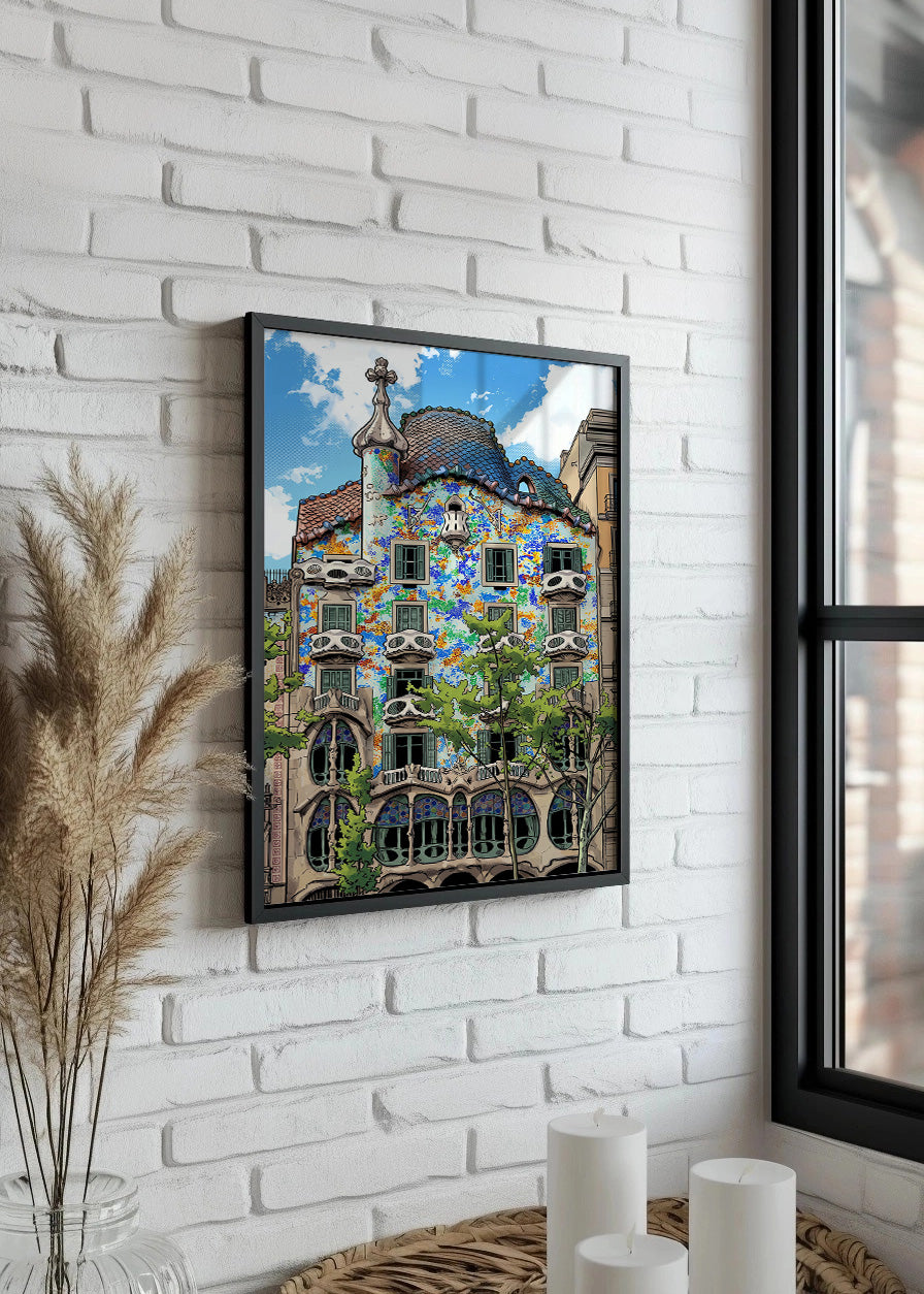 Cuadro Casa Batlló de Barcelona - Cómic