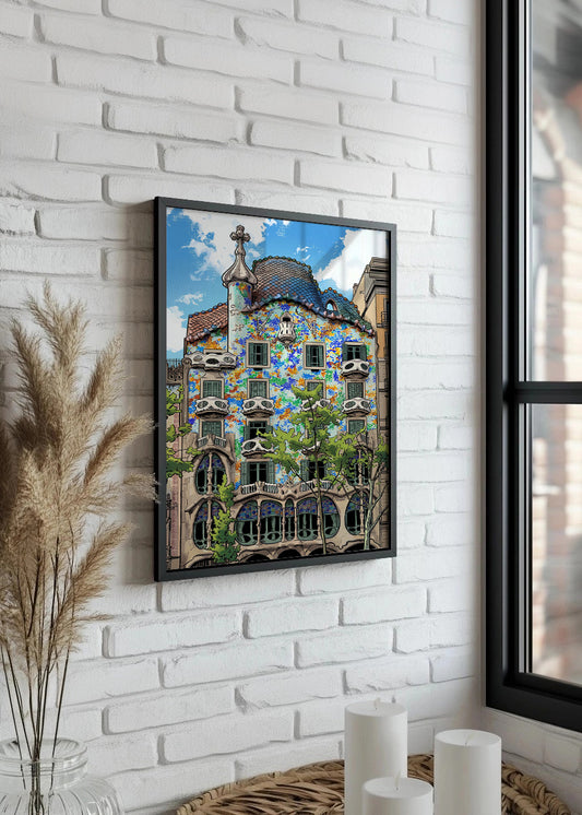 Cuadro Casa Batlló de Barcelona - Cómic