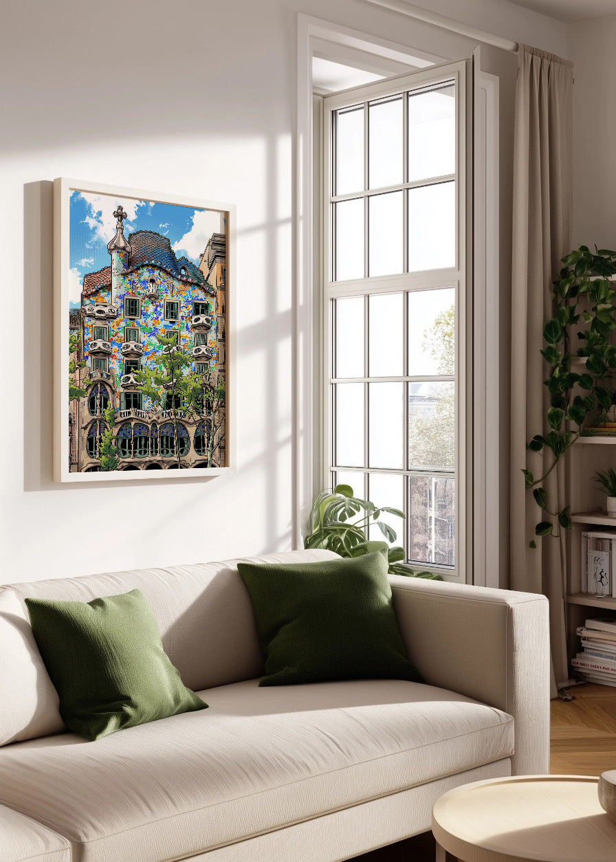 Cuadro Casa Batlló de Barcelona - Cómic
