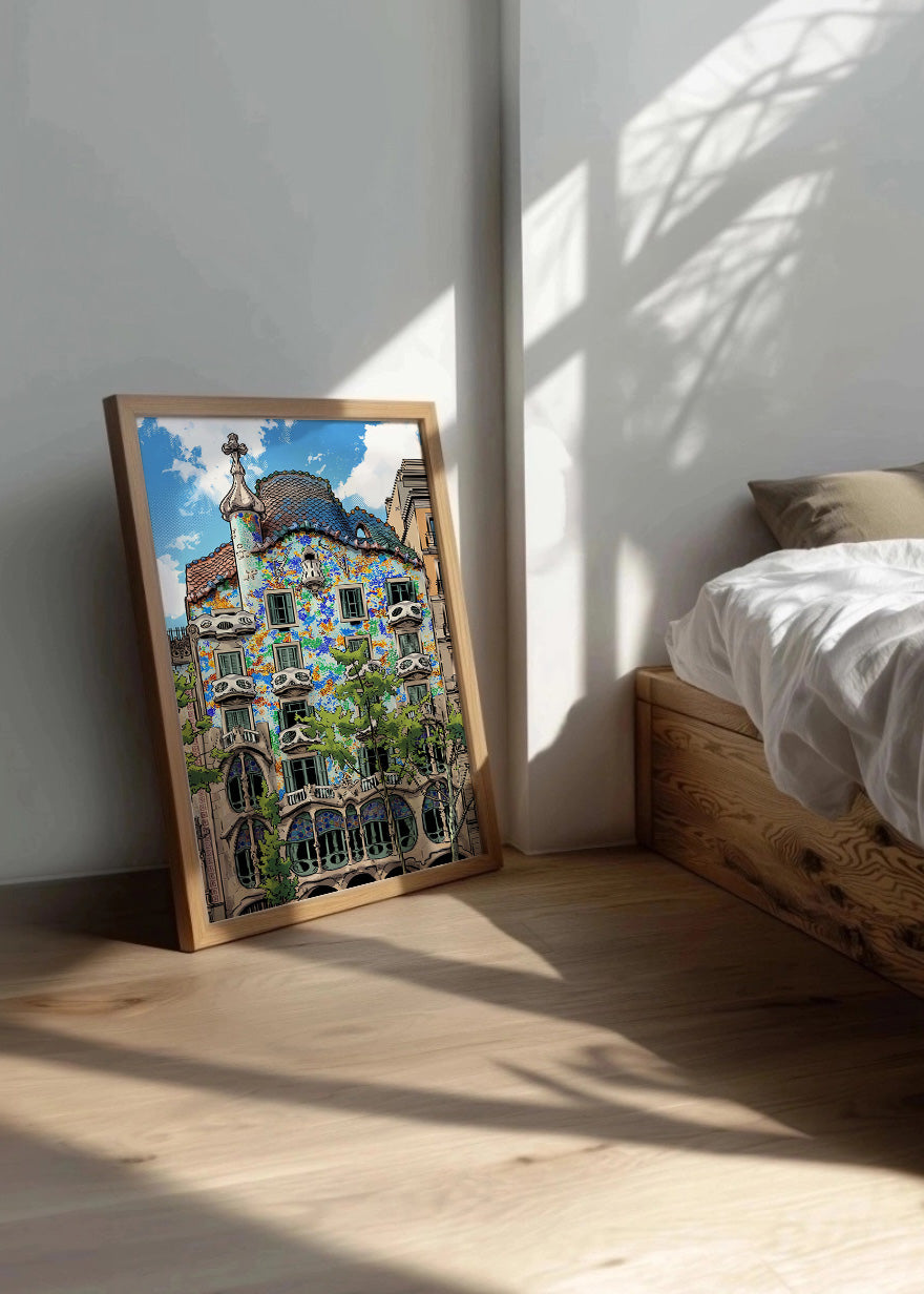 Cuadro Casa Batlló de Barcelona - Cómic
