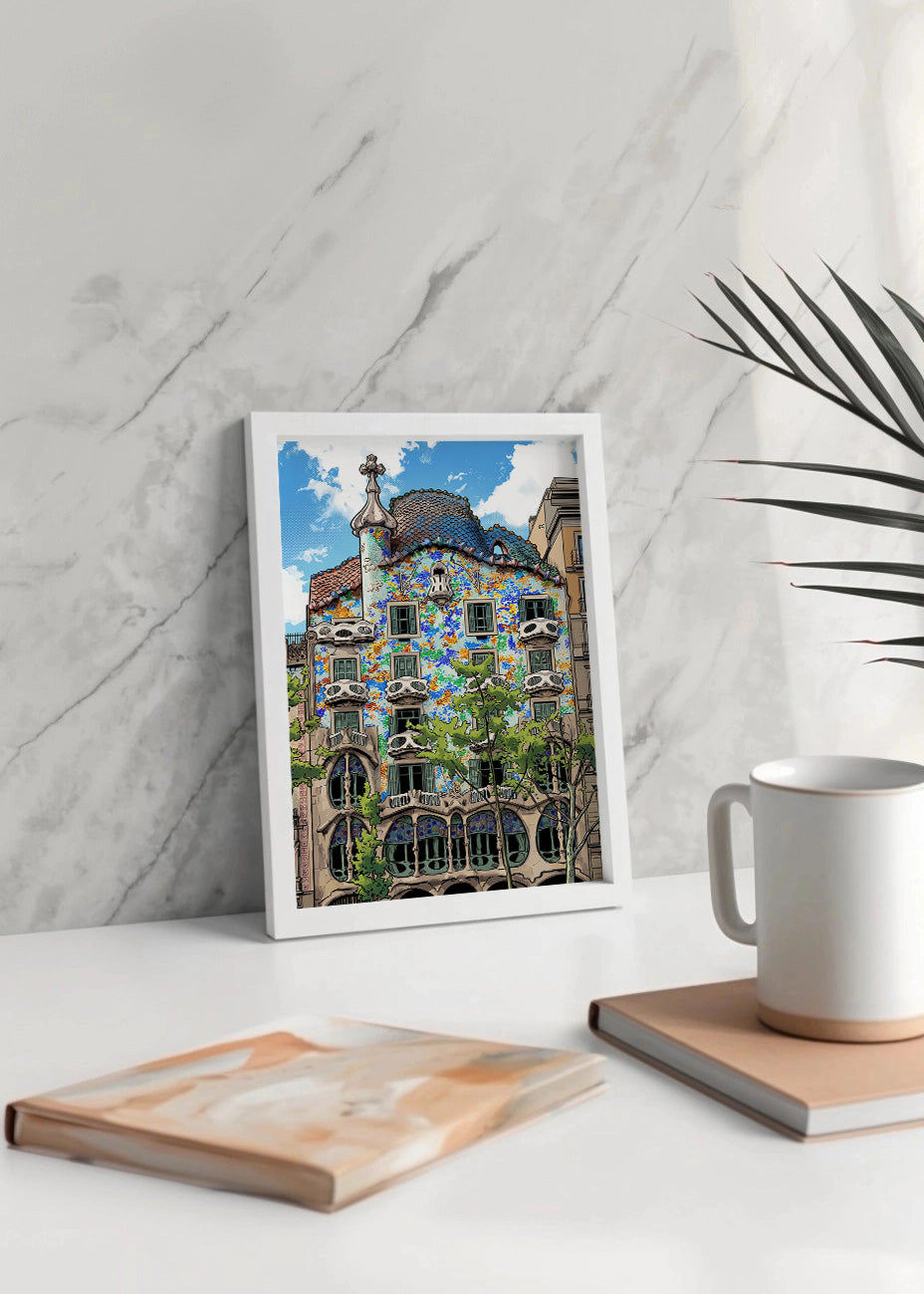 Cuadro Casa Batlló de Barcelona - Cómic