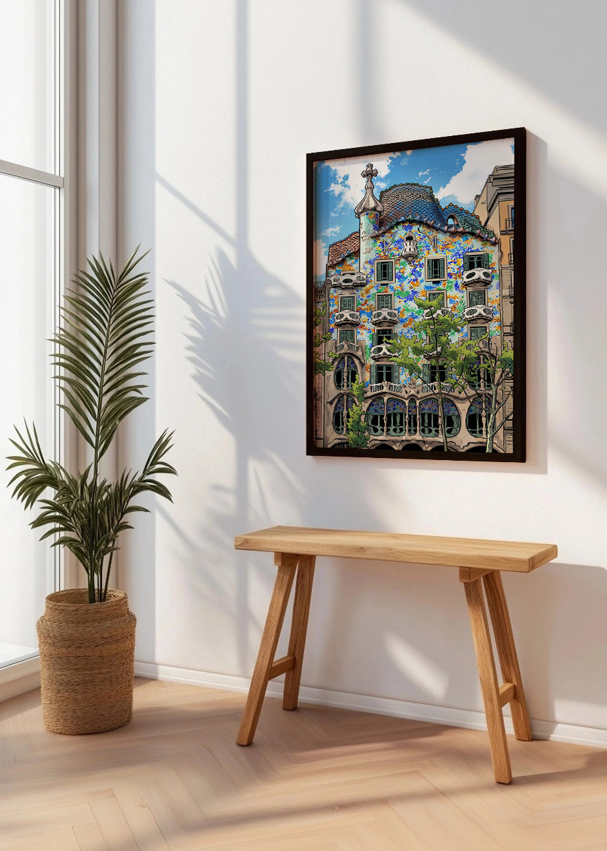 Cuadro Casa Batlló de Barcelona - Cómic