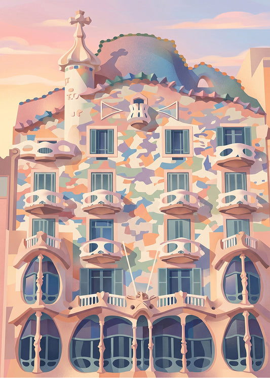Cuadro Casa Batlló de Barcelona - PAstel
