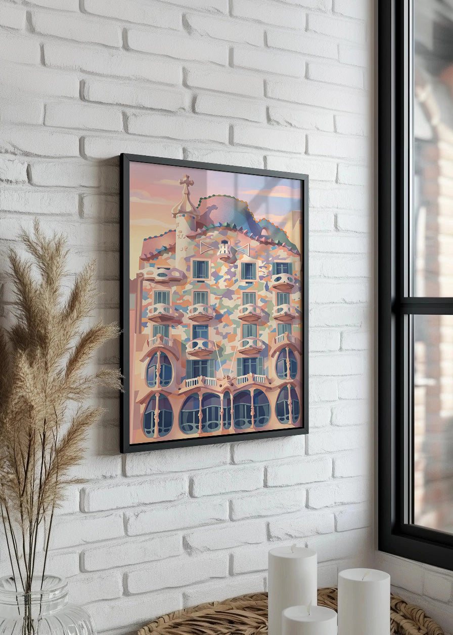 Cuadro Casa Batlló de Barcelona - PAstel