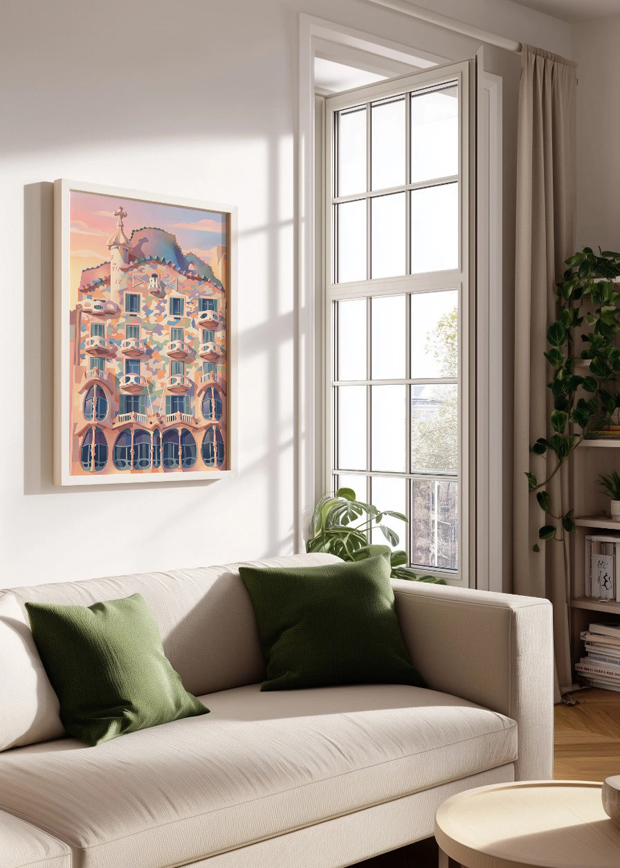 Cuadro Casa Batlló de Barcelona - PAstel