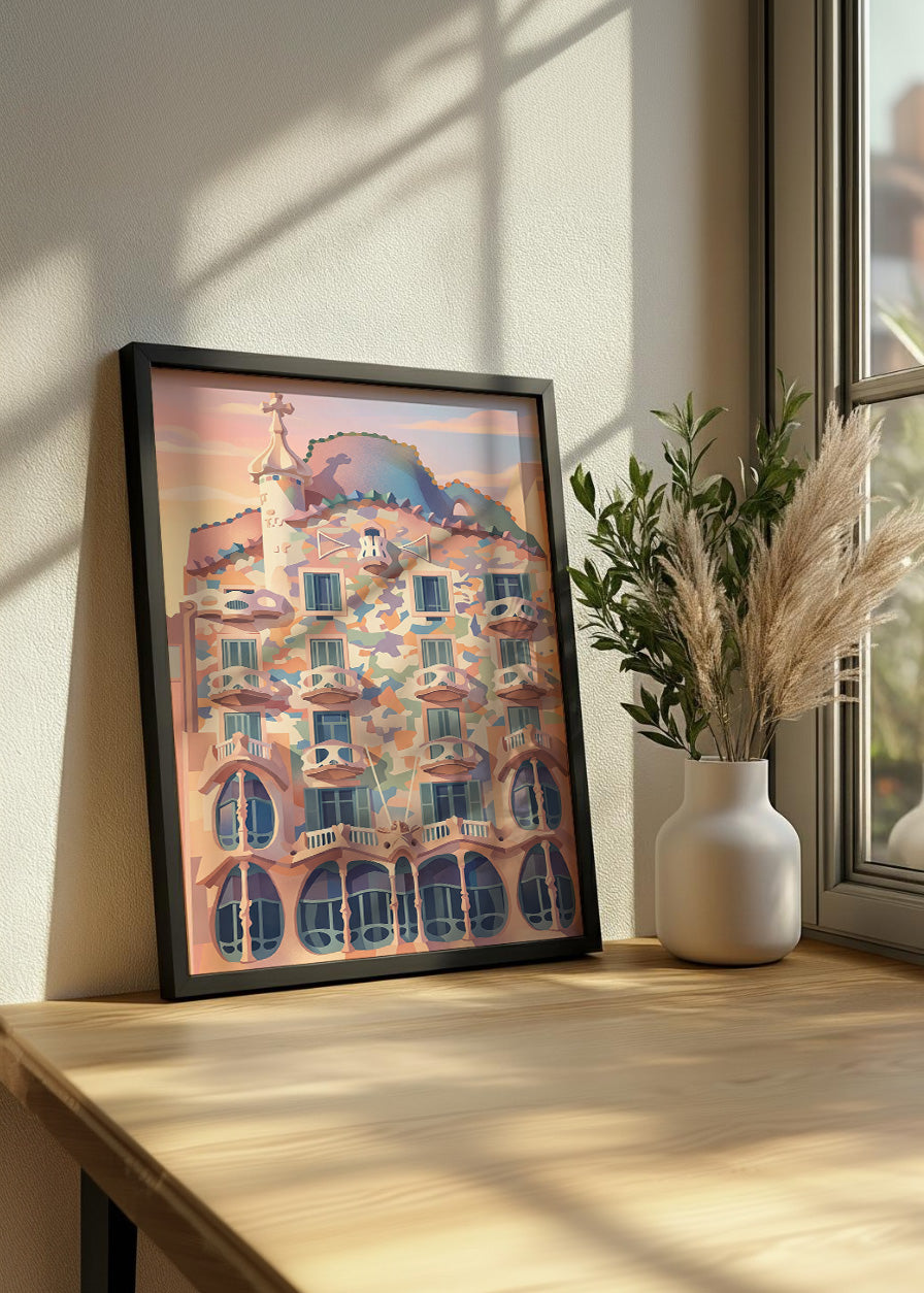 Cuadro Casa Batlló de Barcelona - PAstel