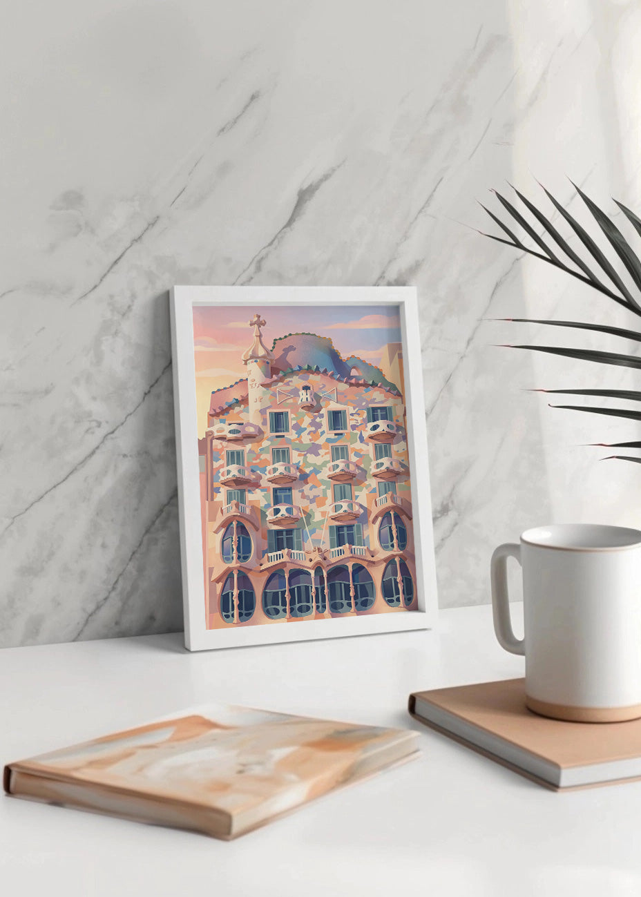 Cuadro Casa Batlló de Barcelona - PAstel