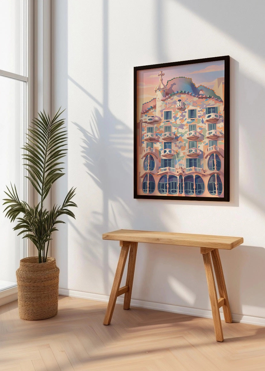 Cuadro Casa Batlló de Barcelona - PAstel