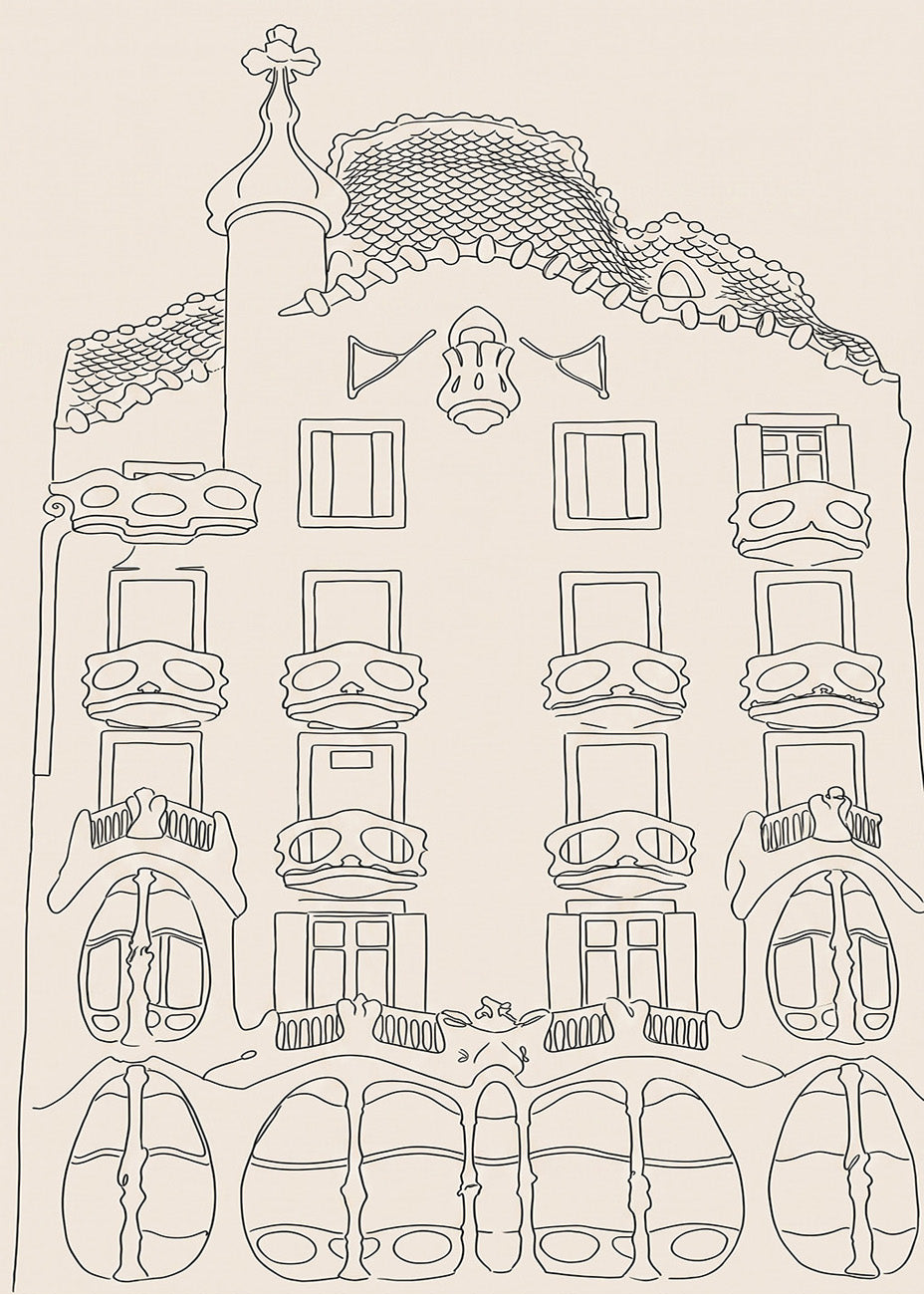 Cuadro Casa Batlló estilo minimalista