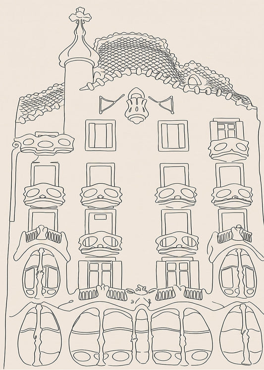 Cuadro Casa Batlló estilo minimalista