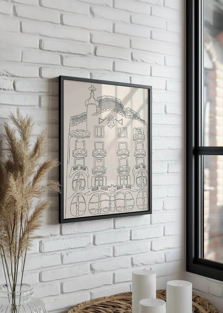 Cuadro Casa Batlló estilo minimalista