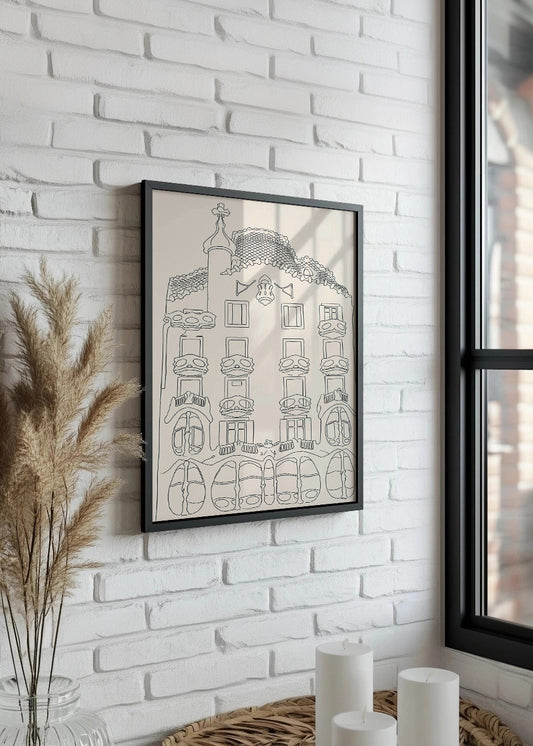 Cuadro Casa Batlló estilo minimalista