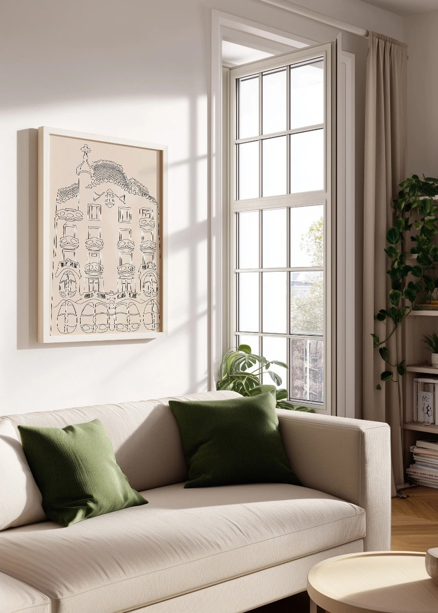 Cuadro Casa Batlló estilo minimalista