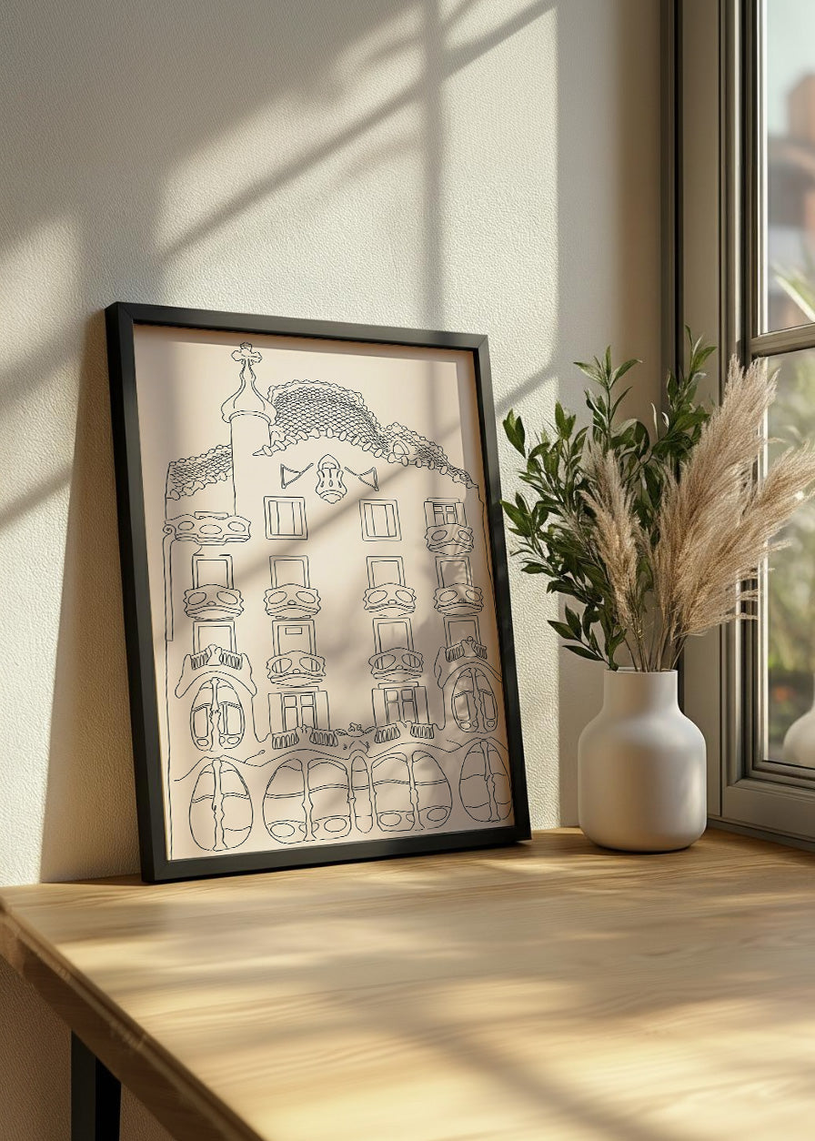 Cuadro Casa Batlló estilo minimalista