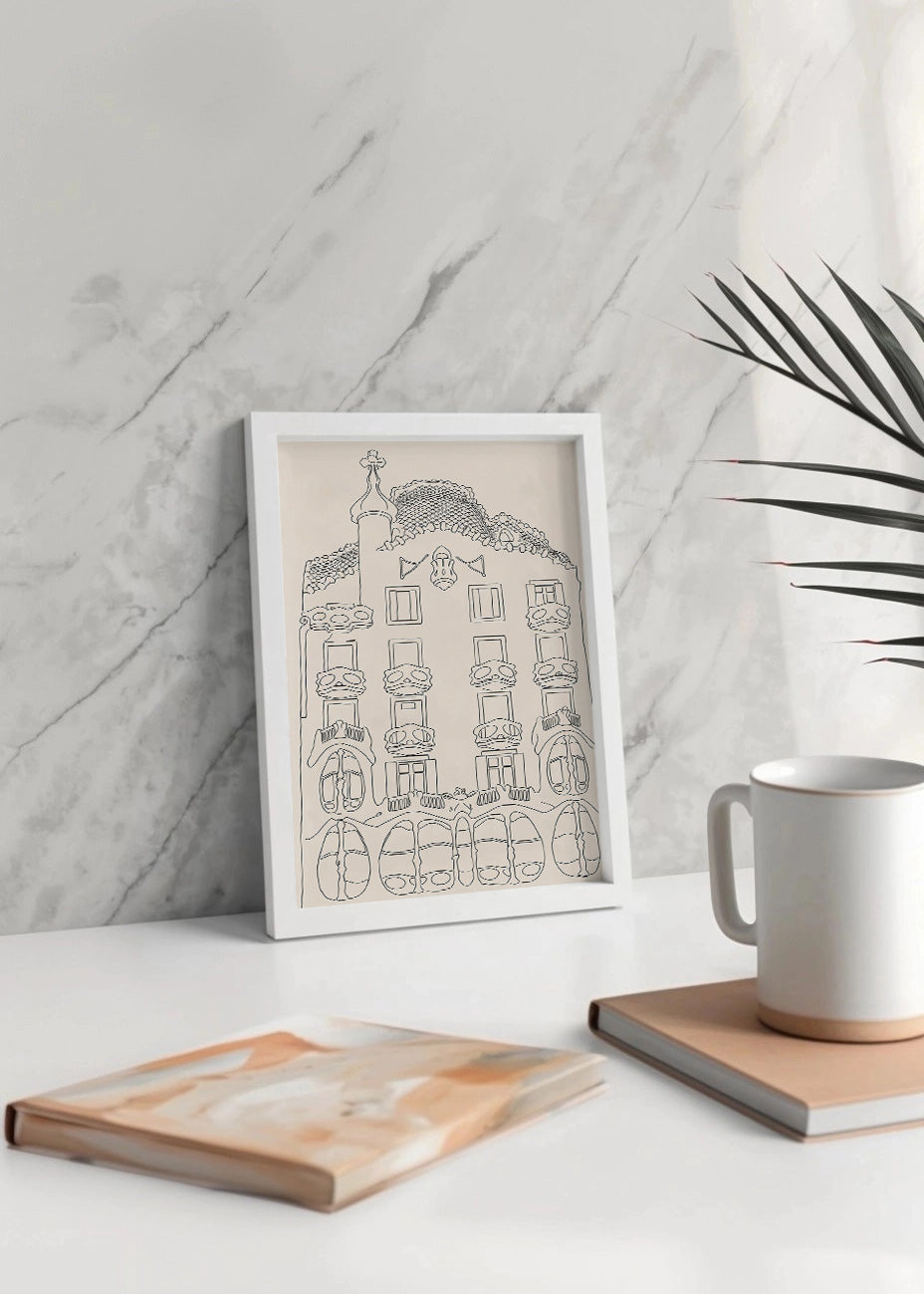 Cuadro Casa Batlló estilo minimalista