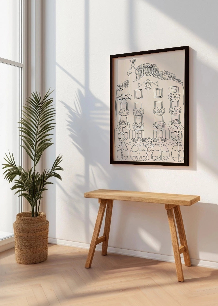 Cuadro Casa Batlló estilo minimalista