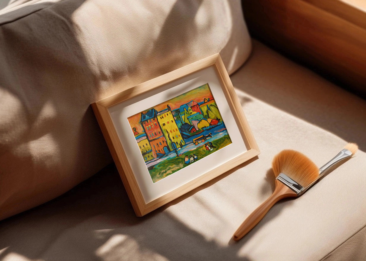 Cuadro Casas de Munich (Kandinsky)