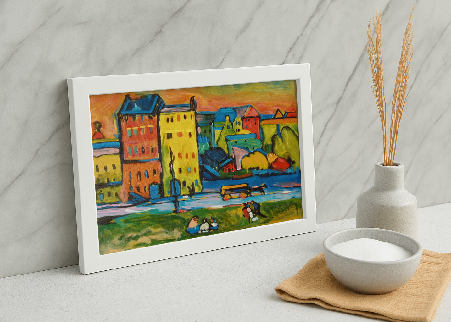 Cuadro Casas de Munich (Kandinsky)