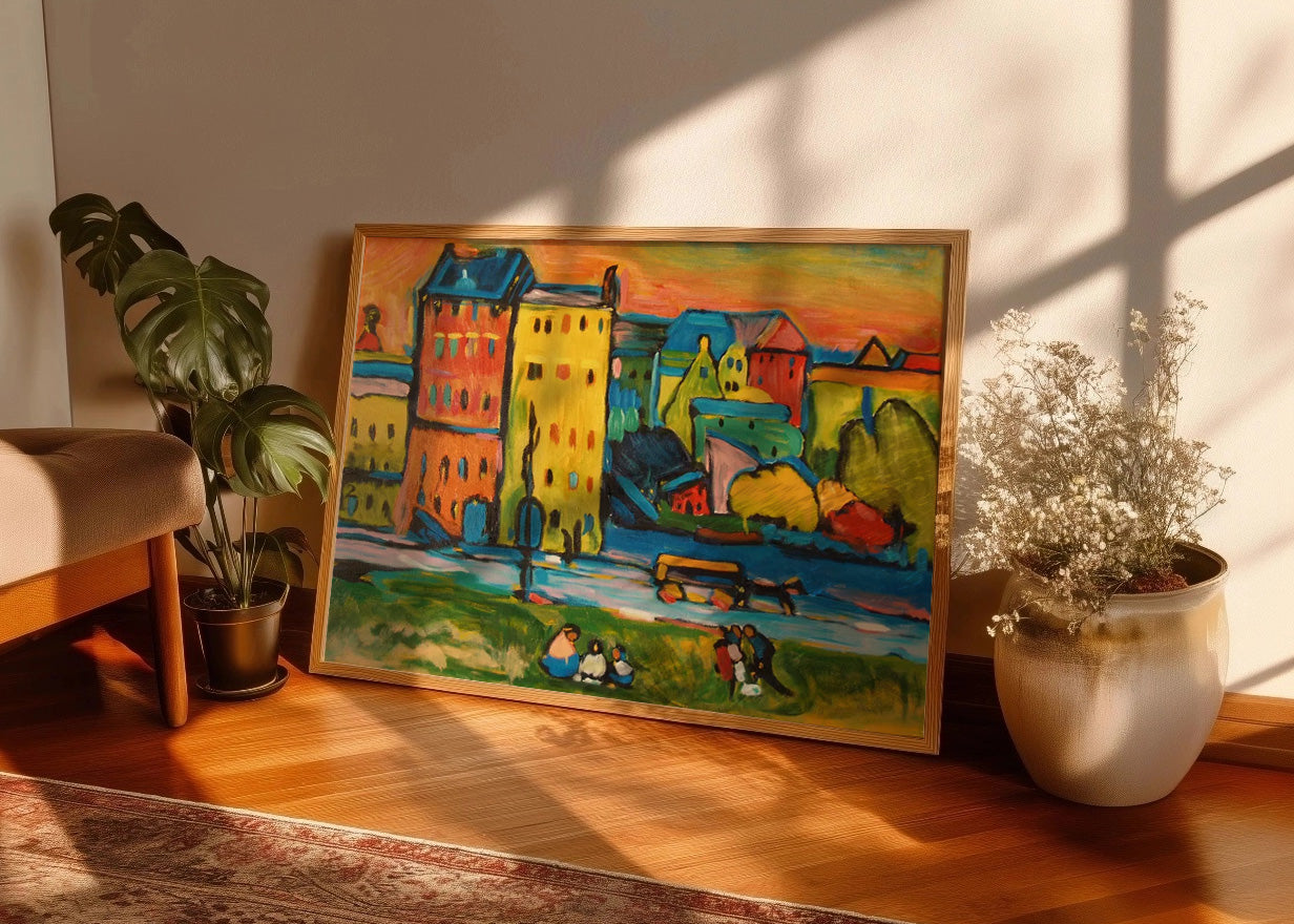Cuadro Casas de Munich (Kandinsky)