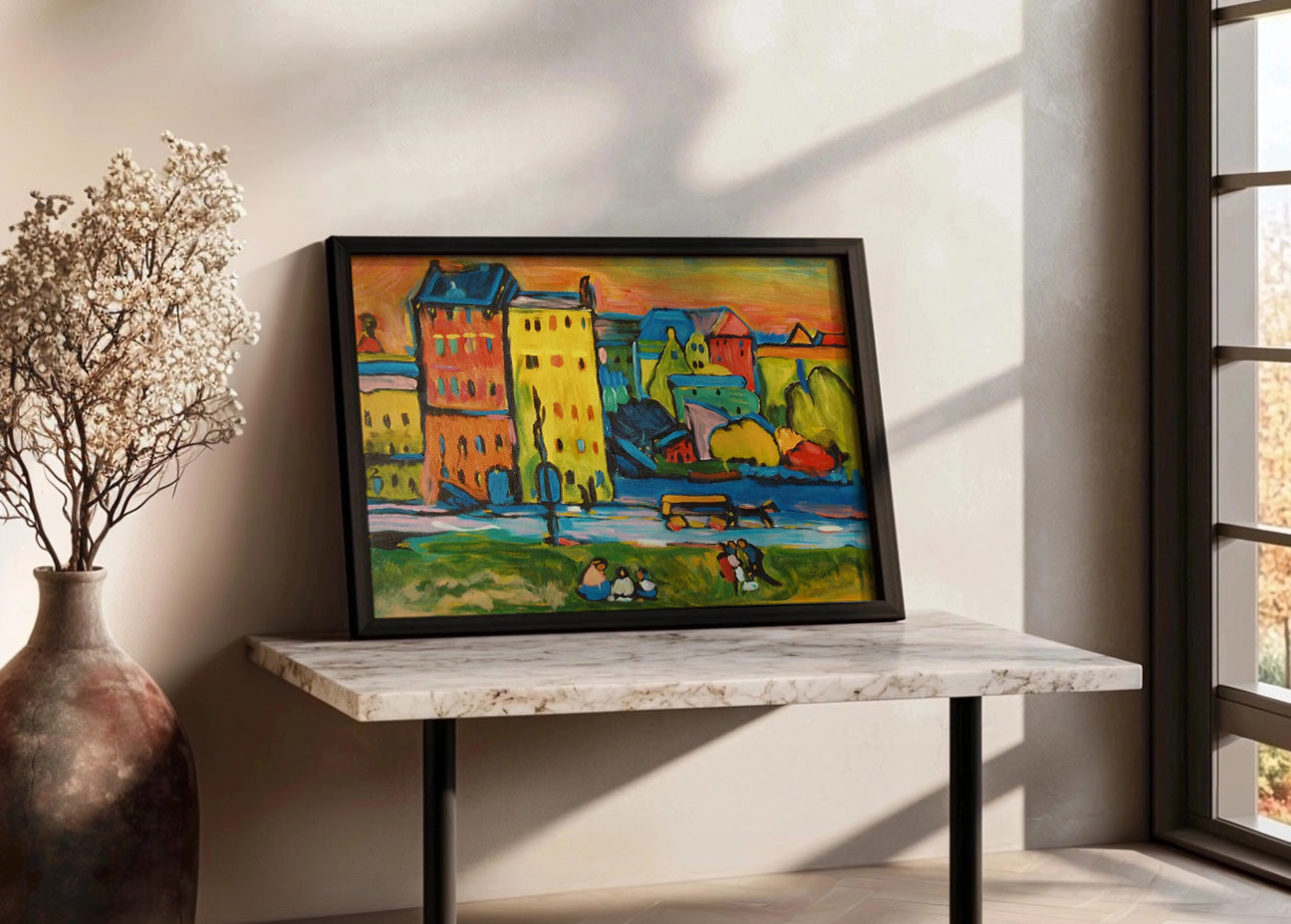 Cuadro Casas de Munich (Kandinsky)
