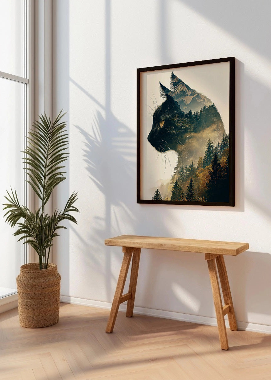 Cuadro ​Cat collage - Montain trees