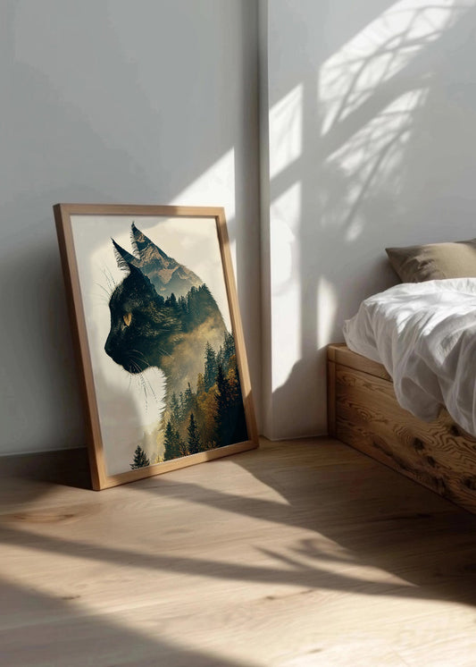 Cuadro ​Cat collage - Montain trees