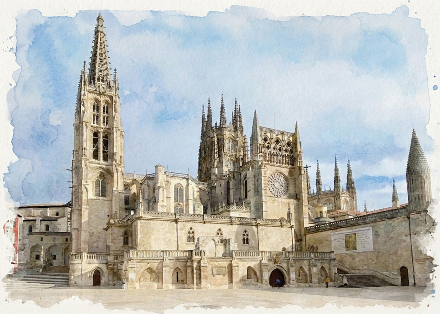 Cuadro Catedral de Burgos - Acuarela