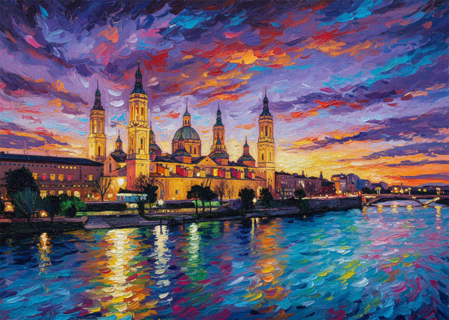 Cuadro Catedral de El Pilar - Fauvismo
