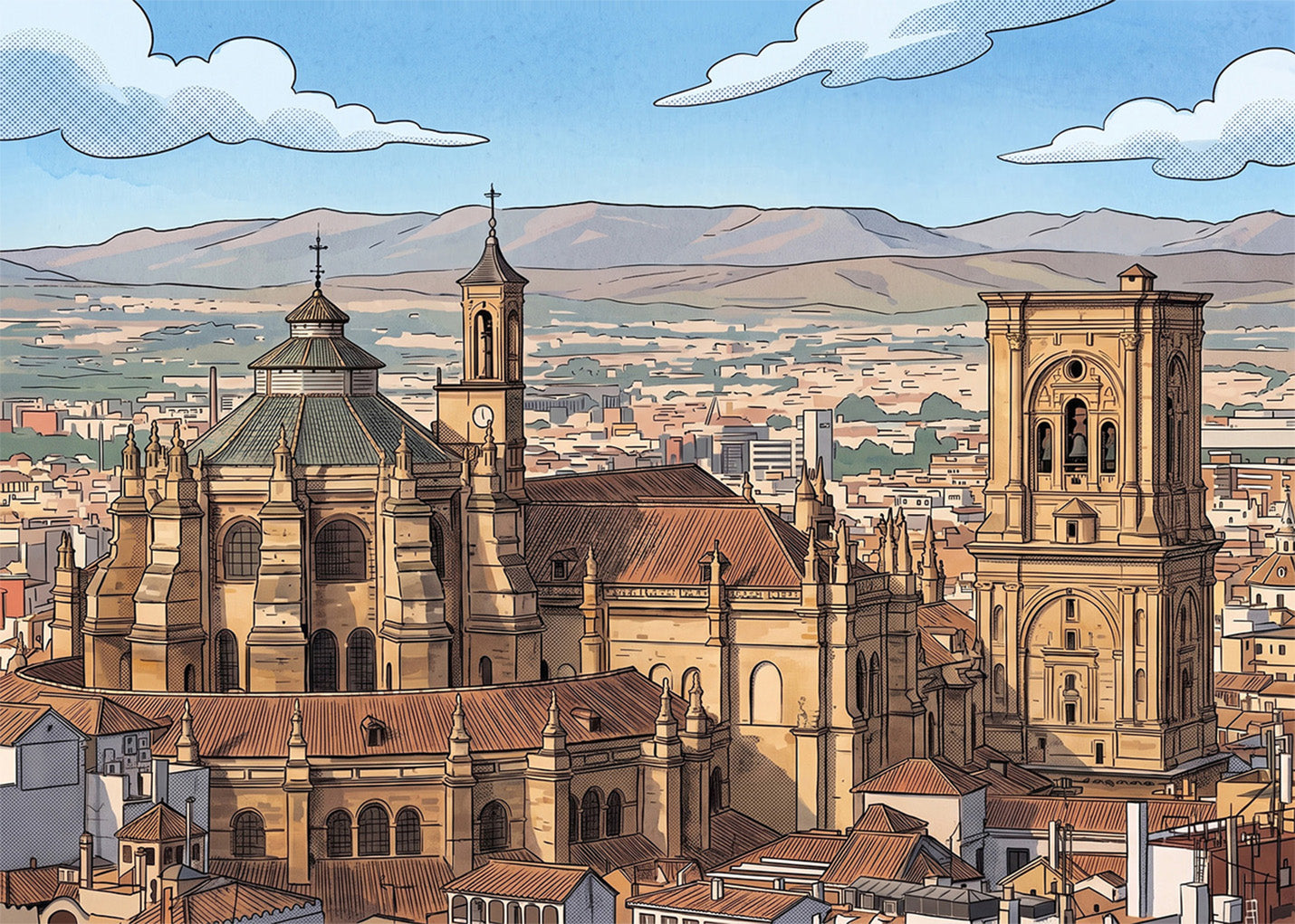 Cuadro Catedral de Granada - Cómic