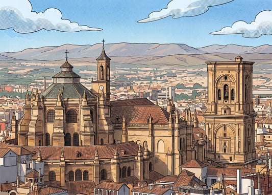 Cuadro Catedral de Granada - Cómic