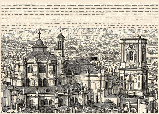 Cuadro Catedral de Granada -  Minimalista