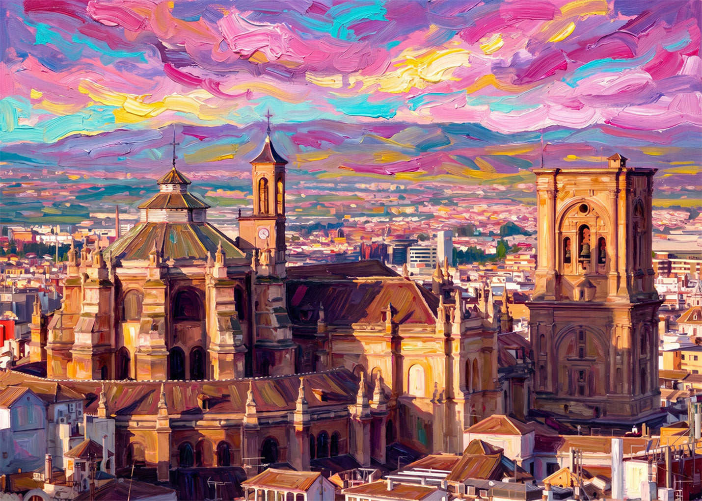 Cuadro Catedral de Granada Fauvista