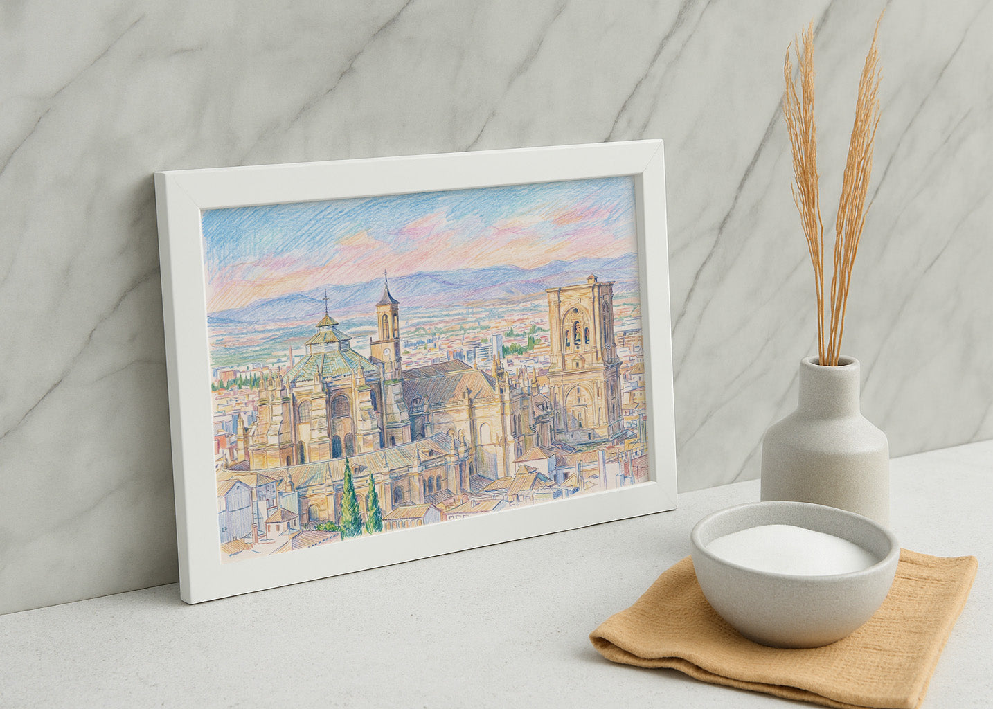 Cuadro Catedral de Granada efecto dibujo