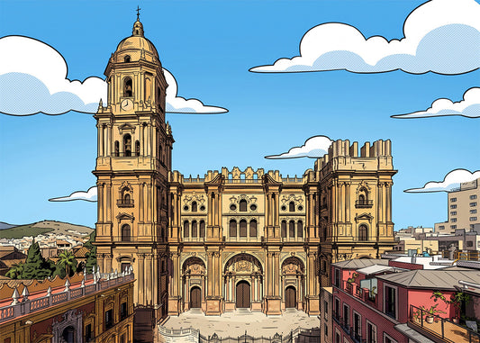 Cuadro Catedral de Málaga - Cómic