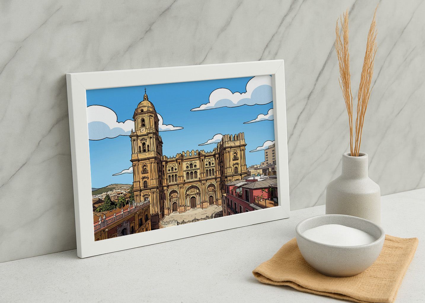 Cuadro Catedral de Málaga - Cómic