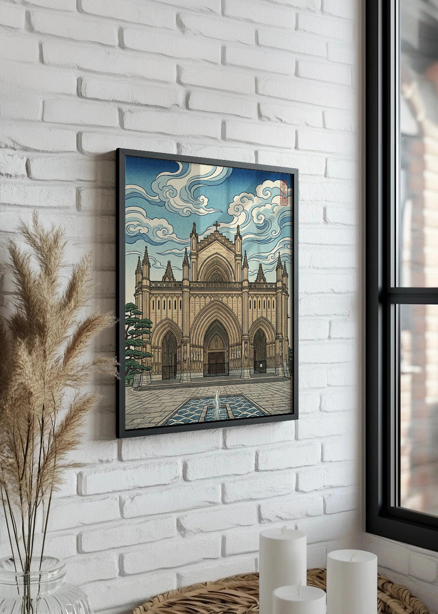 Cuadro Catedral de María Inmaculada - Arte japonés