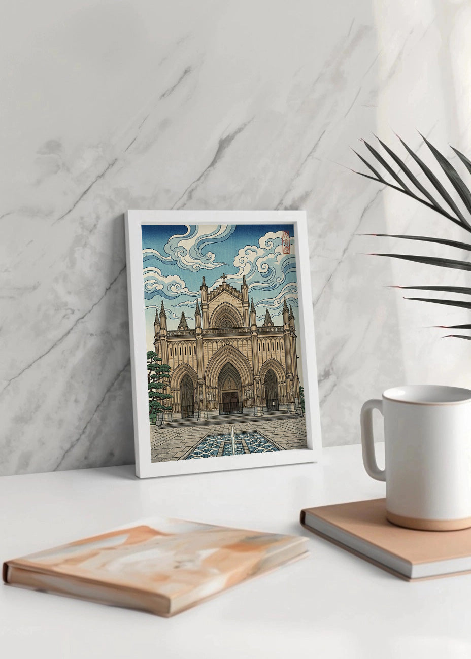 Cuadro Catedral de María Inmaculada - Arte japonés