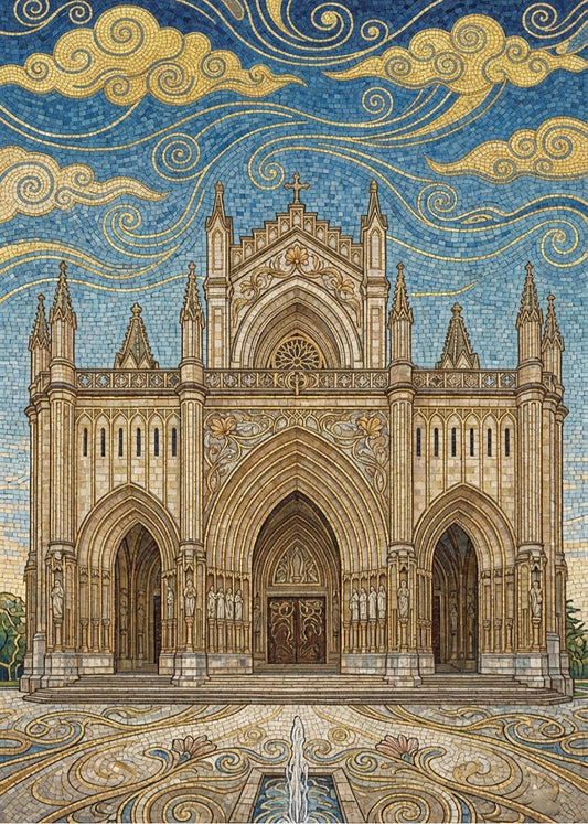 Cuadro Catedral de María Inmaculada de Vitoria - Art Nouveau
