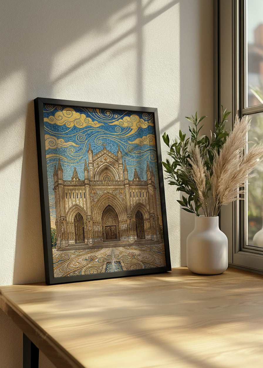 Cuadro Catedral de María Inmaculada de Vitoria - Art Nouveau